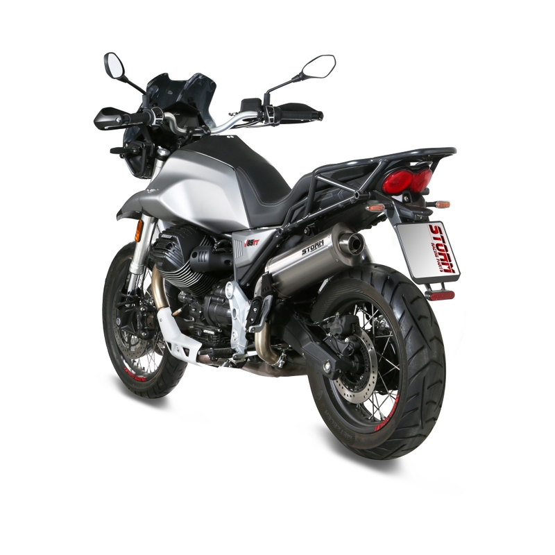 Koncovka výfuku STORM OVAL nerez pre MOTO GUZZI V 85 TT 850 / Travel 2019-2024