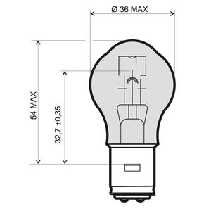 Žiarovka RMS 246510311 12V 35/35W, S2 BA20D biela