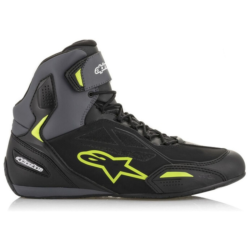 Topánky na motorku Alpinestars Faster-3 Drystar čierno-šedo-fluo žlté