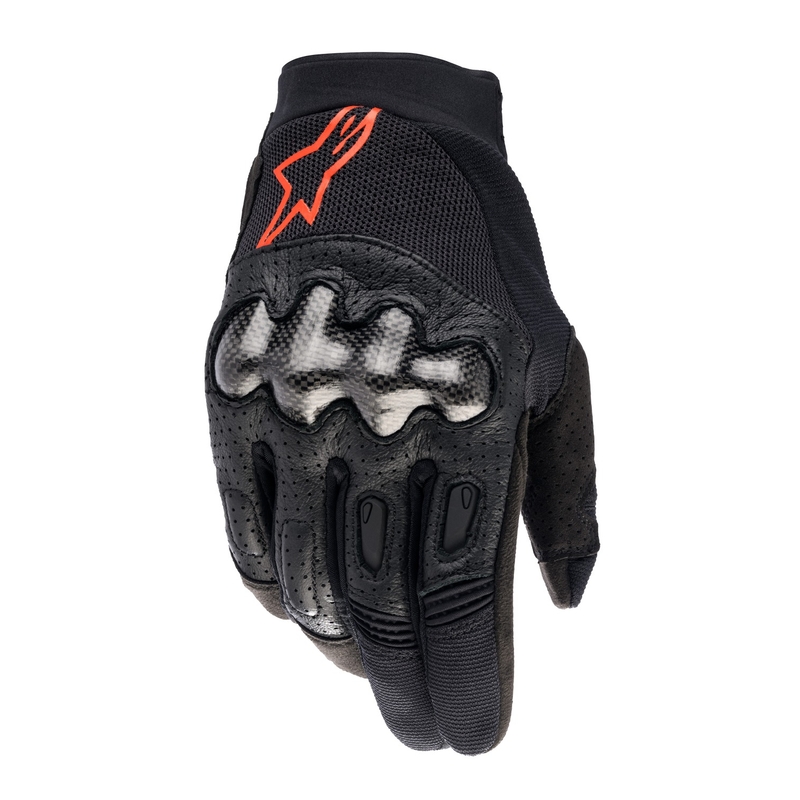 Motokrosové rukavice Alpinestars Megawatt 2 čierno-fluo červené