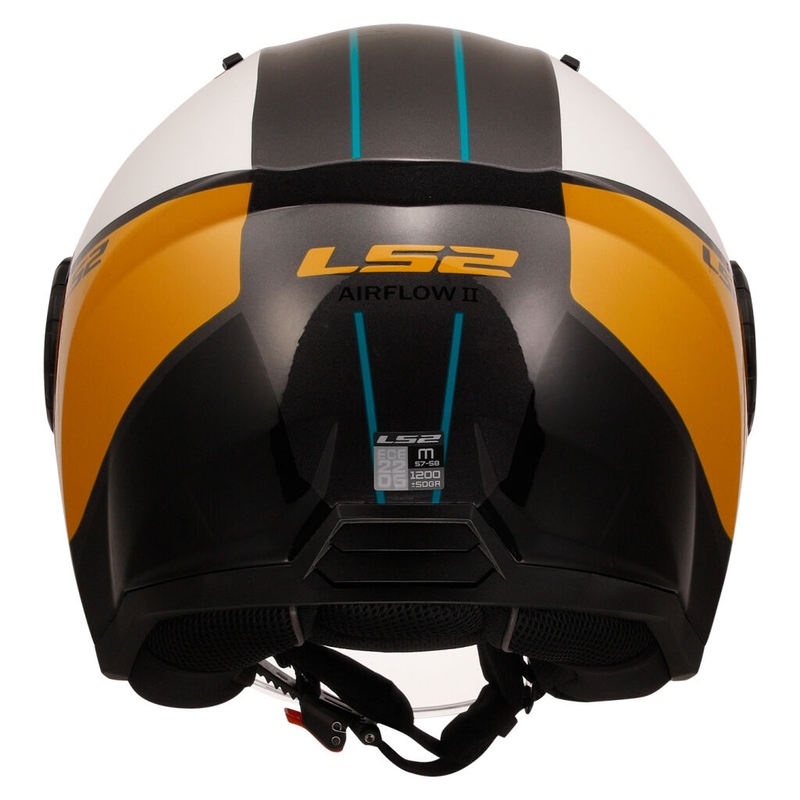 Otvorená prilba na motorku LS2 OF616 Airflow II Cover lesklá bielo-hnedá