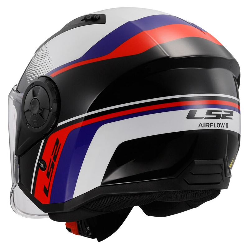 Otvorená prilba na motorku LS2 OF616 Airflow II Rush bielo-modro-červená