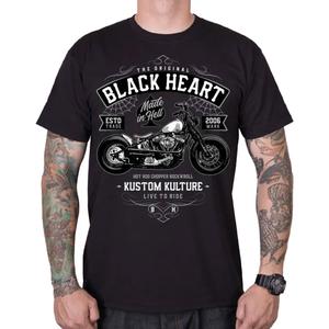 Tričko Black Heart Moto Kult čierne