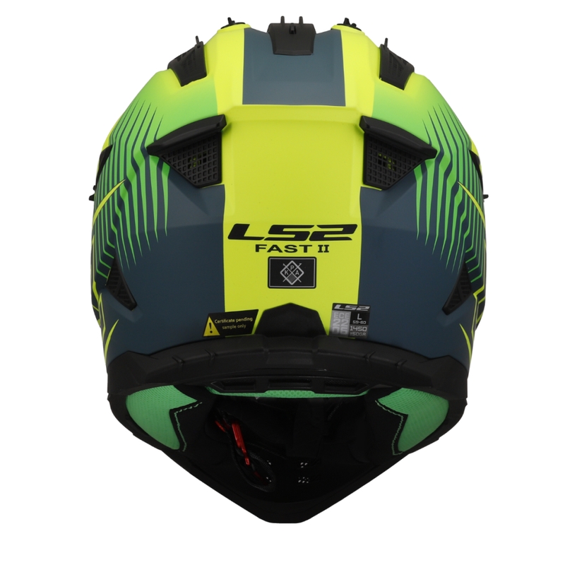 Motokrosová prilba LS2 MX708 Fast II Duck zeleno-žltá