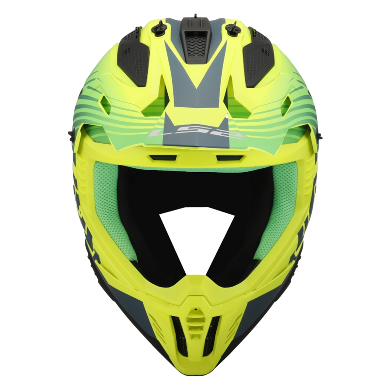 Motokrosová prilba LS2 MX708 Fast II Duck zeleno-žltá