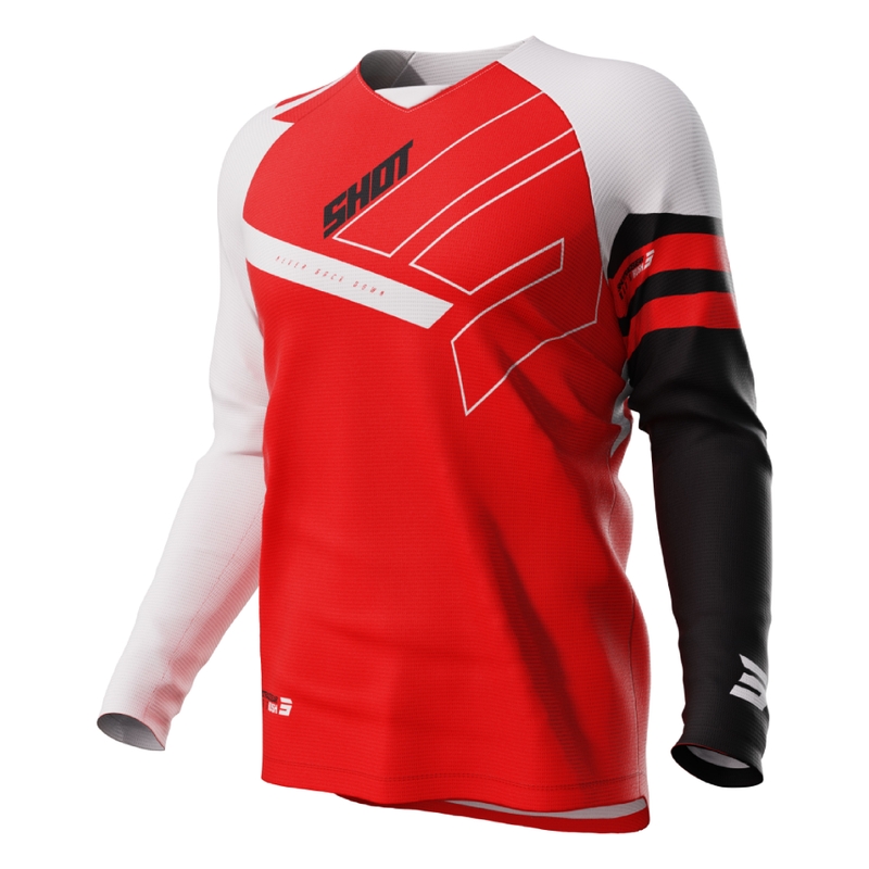 Detský motokrosový dres Shot Rush červený výpredaj