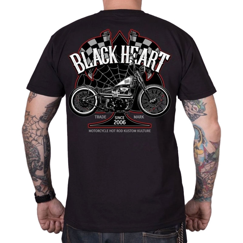 Tričko Black Heart Chopper Race čierne