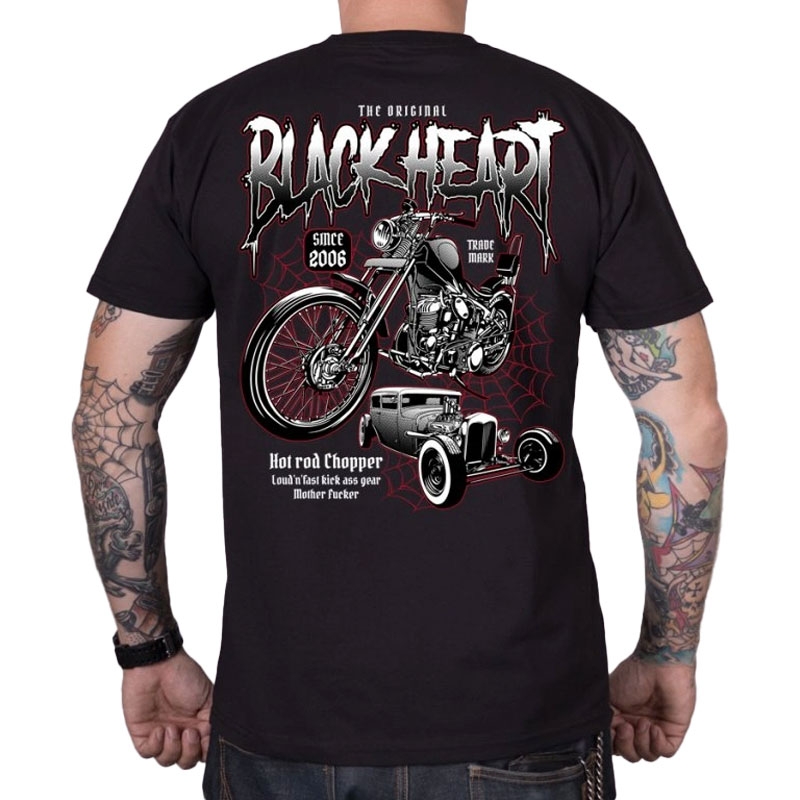 Tričko Black Heart Machines čierne