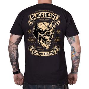 Tričko Black Heart Devil Skull čierne