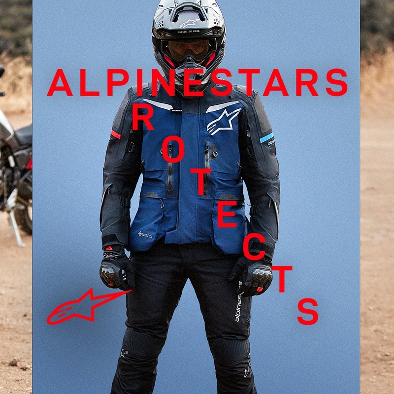 Bunda na motorku Alpinestars Boulder Gore-Tex tmavo modro-čierna