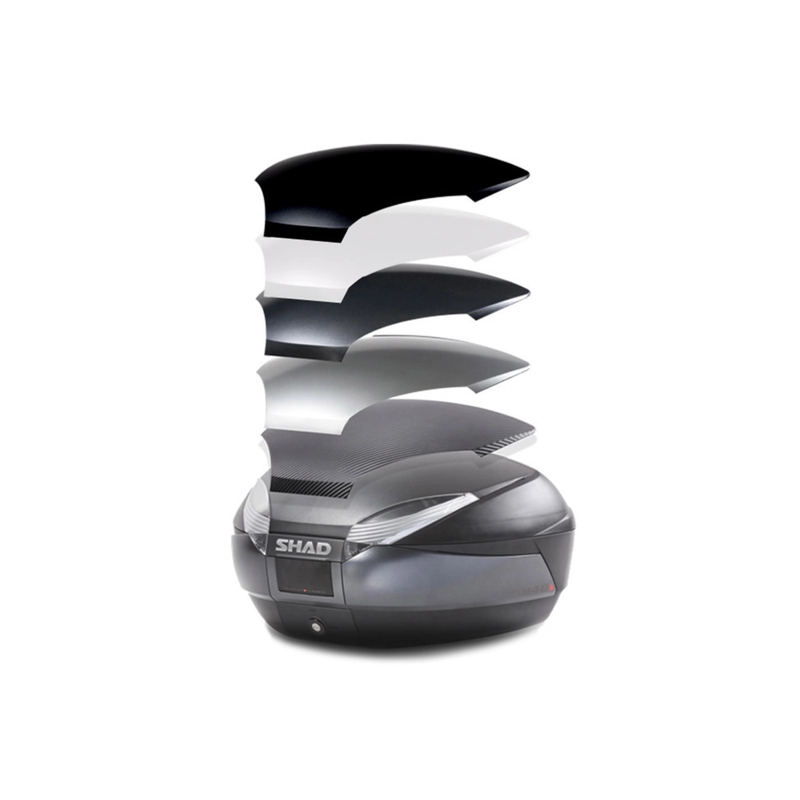 Vrchný kufor na motorku SHAD SH48 Dark grey / black so zámkom PREMIUM SMART