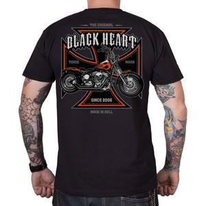 Tričko Black Heart Motorcycle Cross čierne
