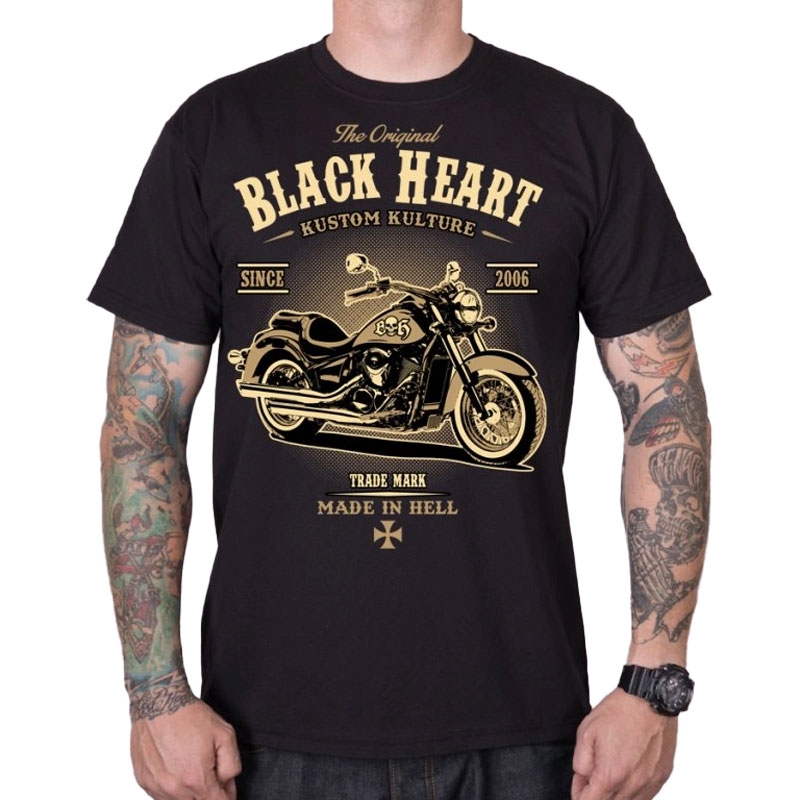 Tričko Black Heart Harley čierne