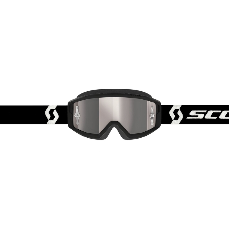 Motokrosové okuliare SCOTT - USA Primal CH čierno-biele (strieborné plexi)