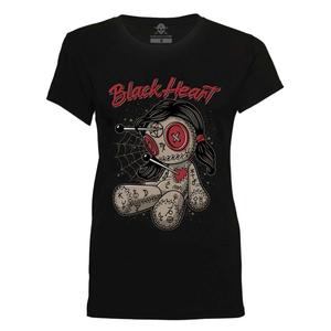 Dámske tričko Black Heart Woodoo Doll čierne