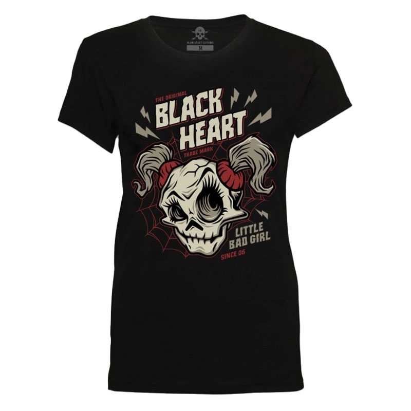 Dámske tričko Black Heart Ghost Face čierne