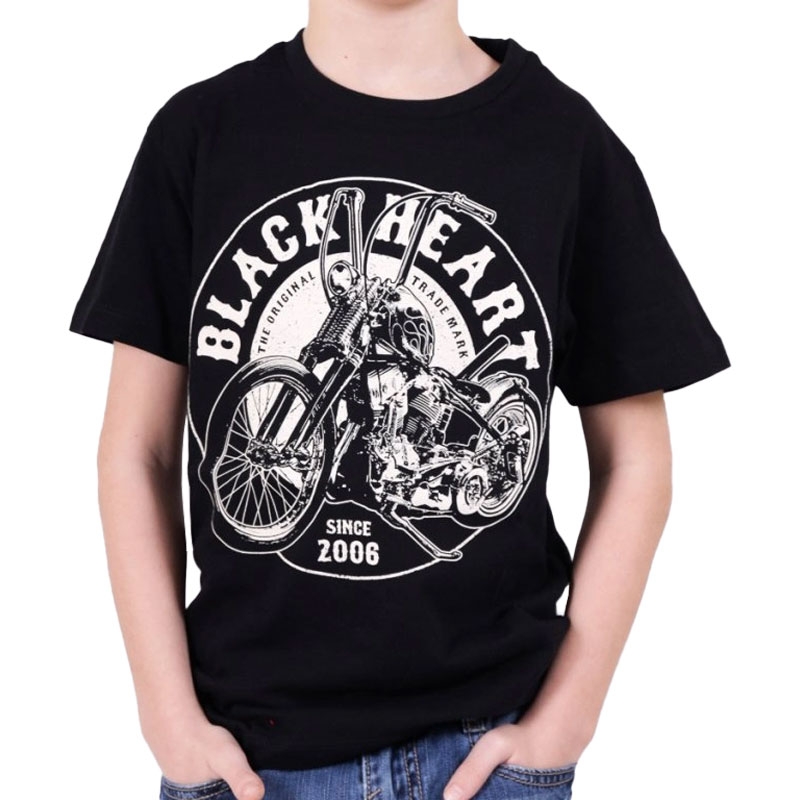 Detské triko Black Heart Chopper Kid čierne