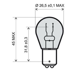Lamp RMS 246510461 12V 21W S25 BAU15S (1 kus)