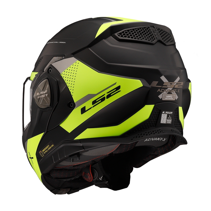 Preklápacia prilba na motorku LS2 FF901 Advant X Oblivion čierno-fluo žltá
