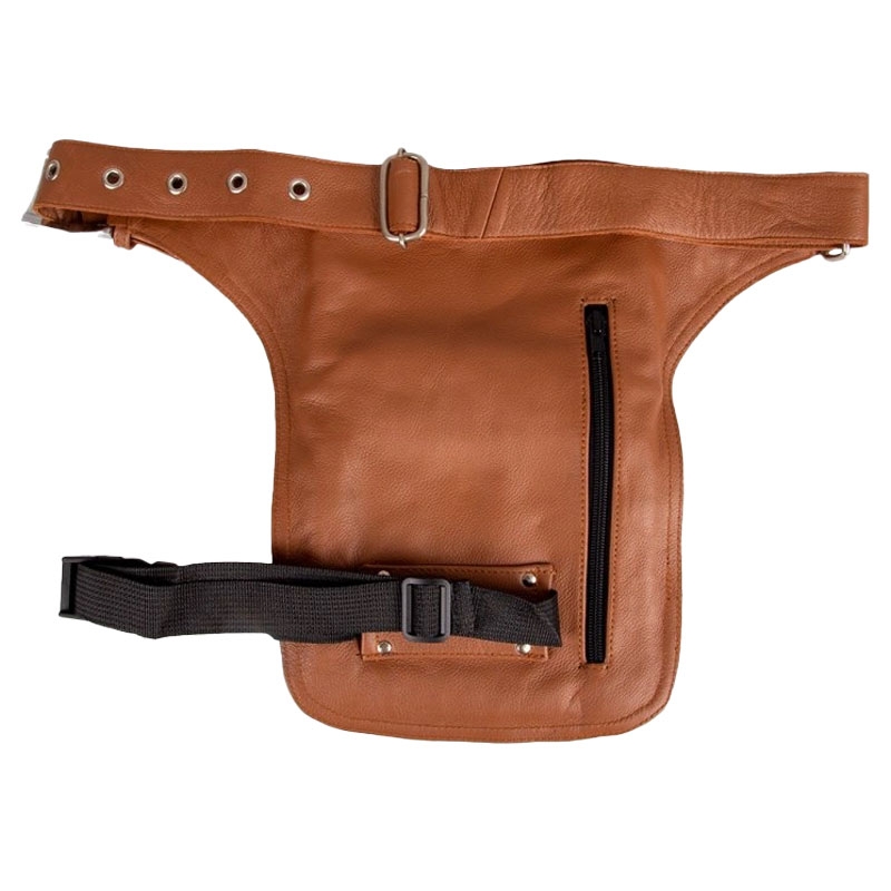 Vrecko stehenné Black Heart W-TEC Devil Skull Brown Leather hnedé