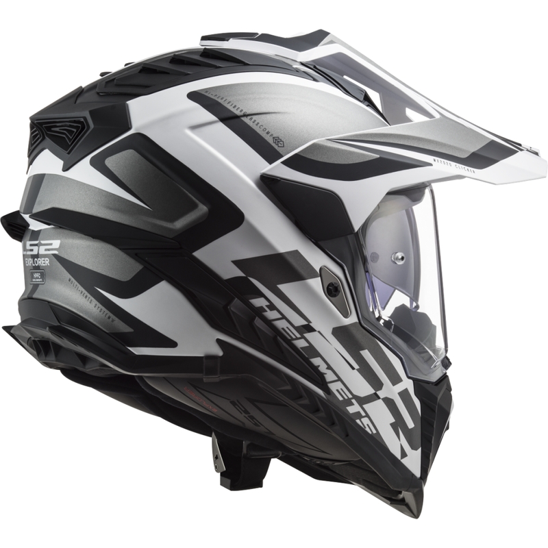 Enduro helma LS2 MX701 Explorer Alter matná čierno-biela