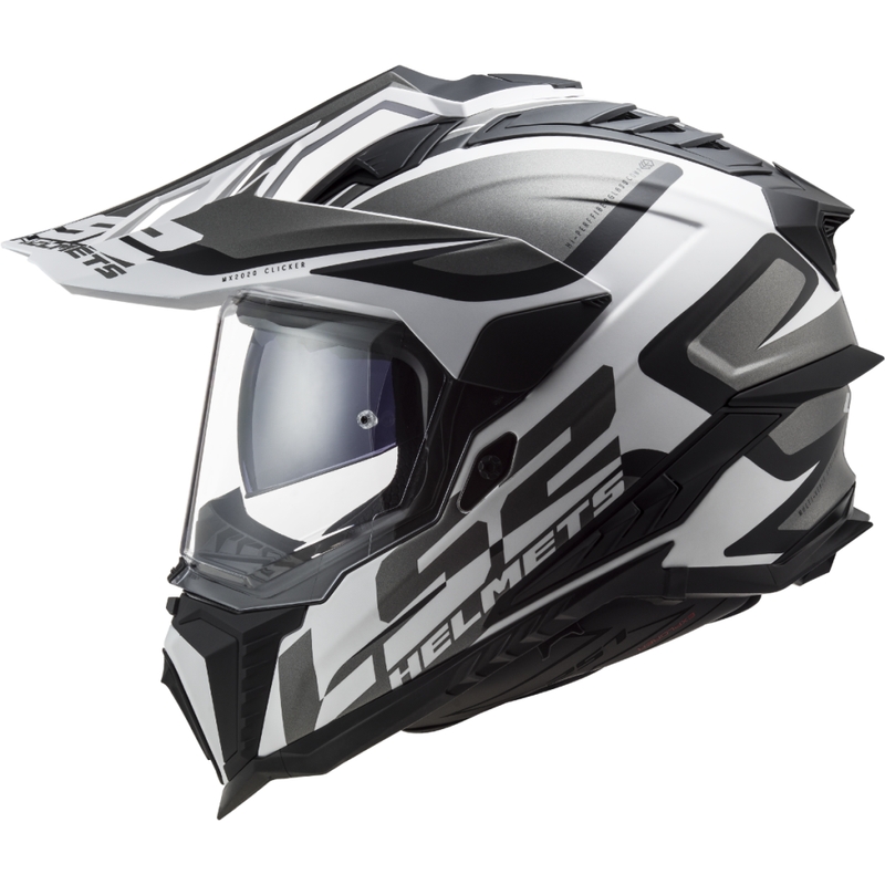 Enduro helma LS2 MX701 Explorer Alter matná čierno-biela