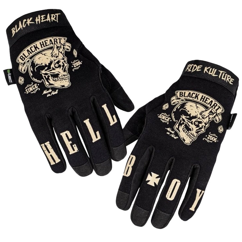 Rukavice na chopper Black Heart W-TEC Rioter čierne