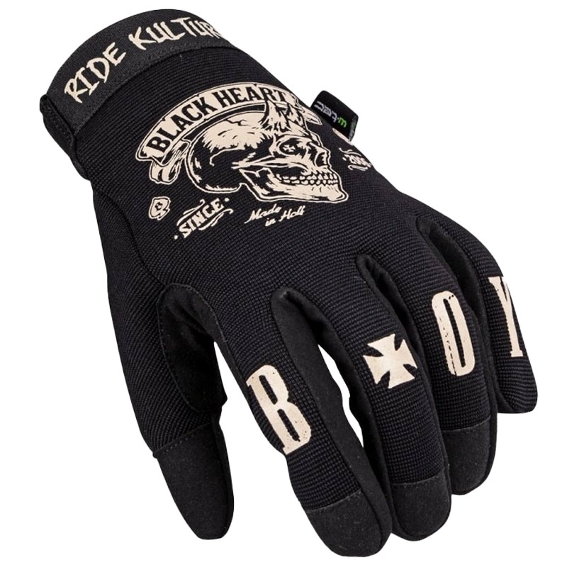 Rukavice na chopper Black Heart W-TEC Rioter čierne