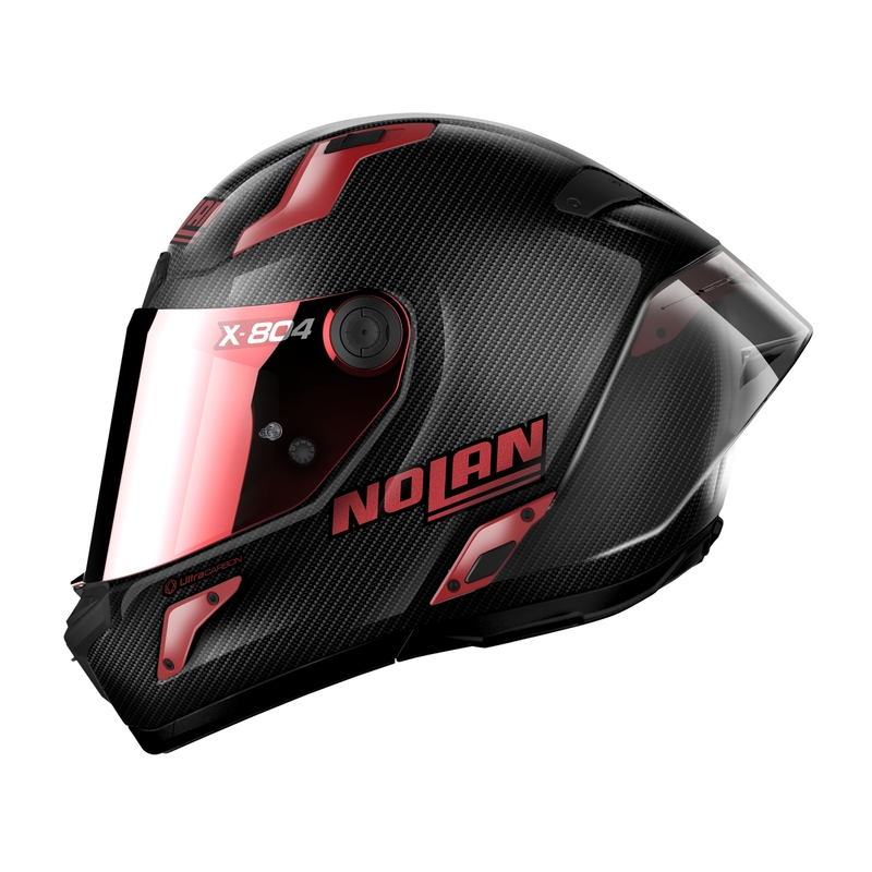 Integrálna prilba na motorku Nolan X-804 RS Ultra Carbon Iridium Edition čierno-červená
