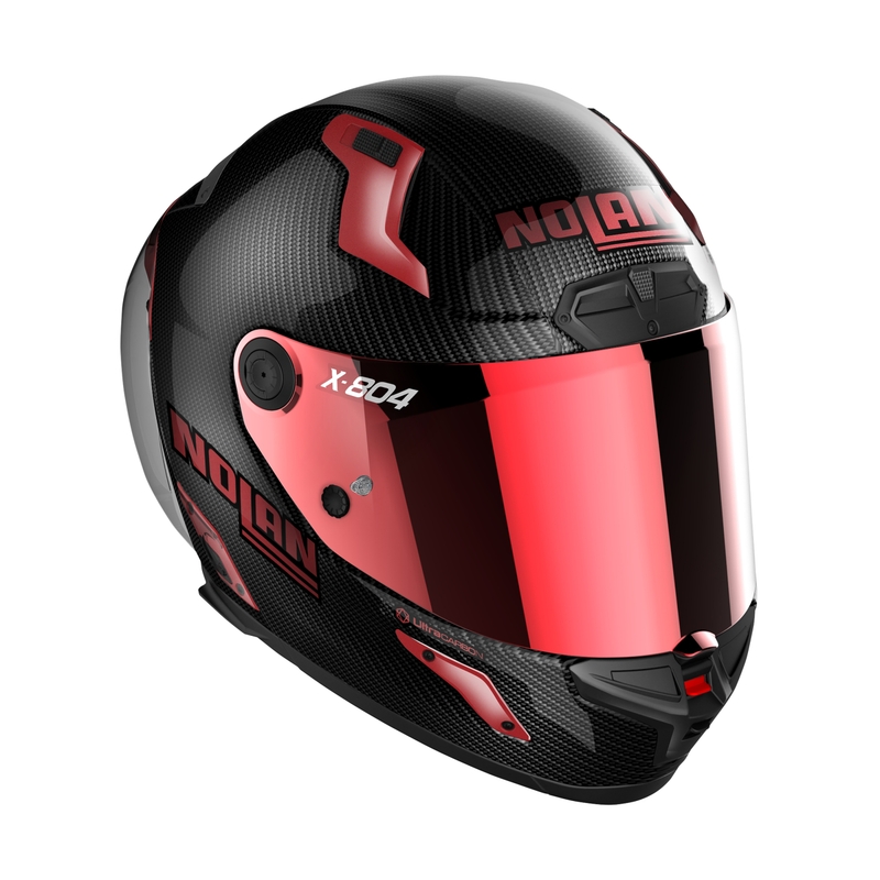 Integrálna prilba na motorku Nolan X-804 RS Ultra Carbon Iridium Edition čierno-červená