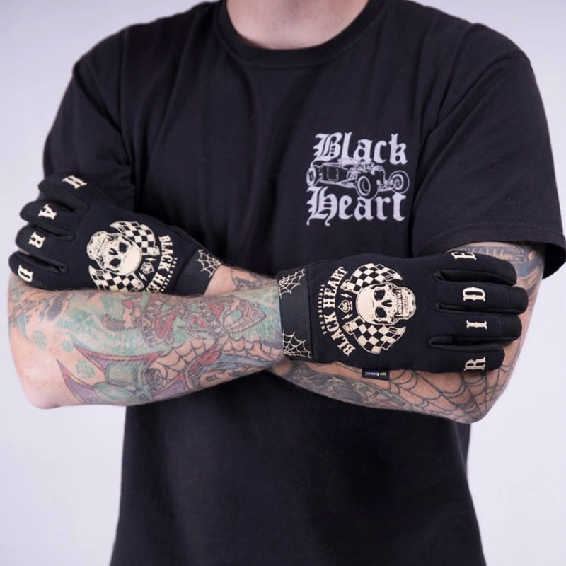 Rukavice na chopper Black Heart W-TEC Starter čierne
