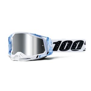 Motokrosové okuliare 100% RACECRAFT Mixos strieborné plexi