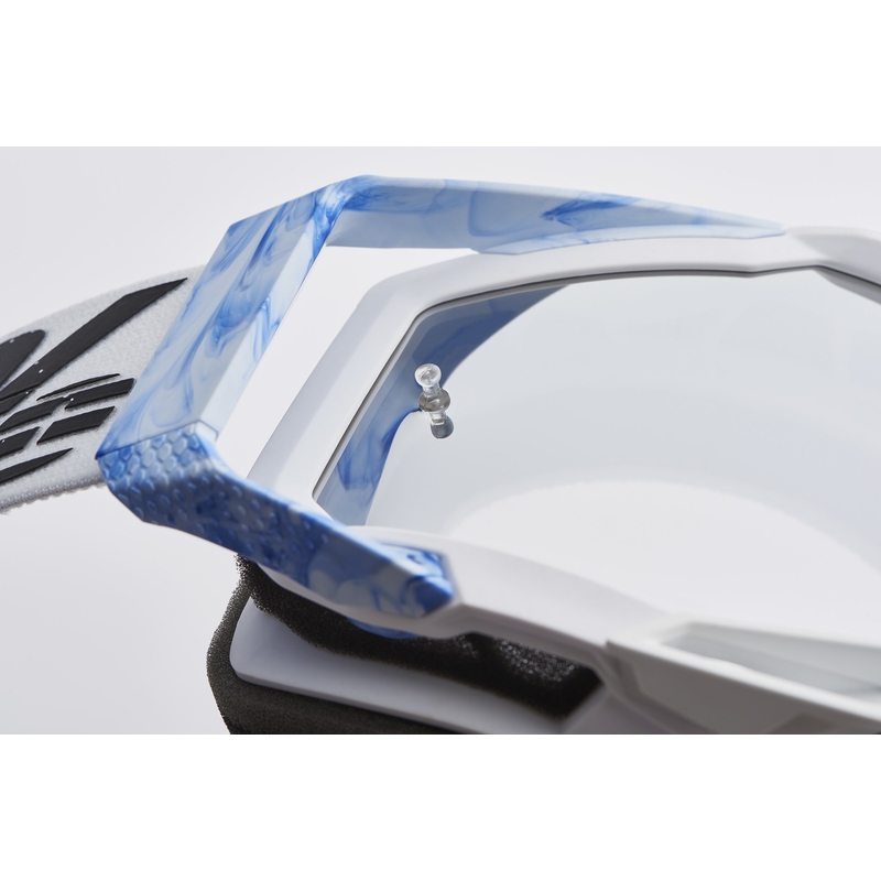 Motokrosové okuliare 100% RACECRAFT Mixos strieborné plexi