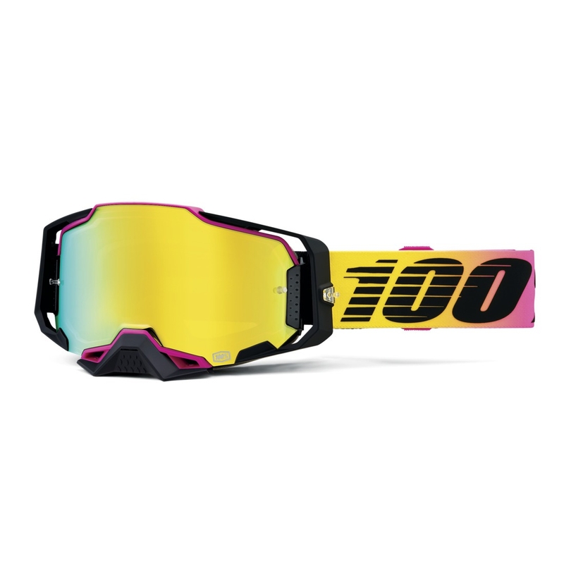 Motokrosové okuliare 100% ARMEGA 91 zlaté plexi