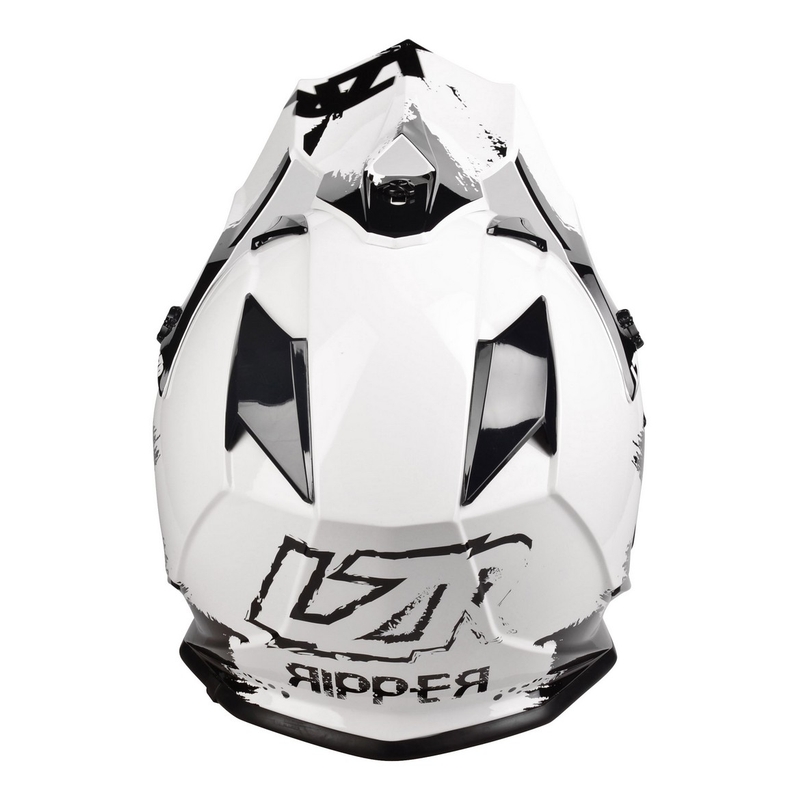 Motokrosová prilba Lazer OR-1 Ripper bielo-čierna