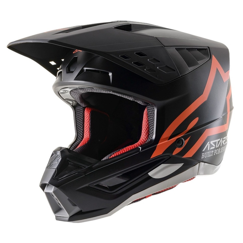 Motokrosová prilba Alpinestars S-M5 Compass čierno-fluorescenčno oranžová