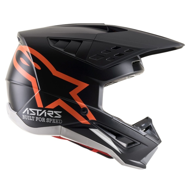 Motokrosová prilba Alpinestars S-M5 Compass čierno-fluorescenčno oranžová