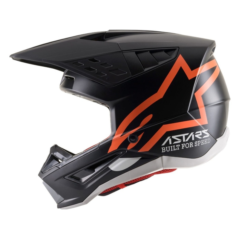 Motokrosová prilba Alpinestars S-M5 Compass čierno-fluorescenčno oranžová
