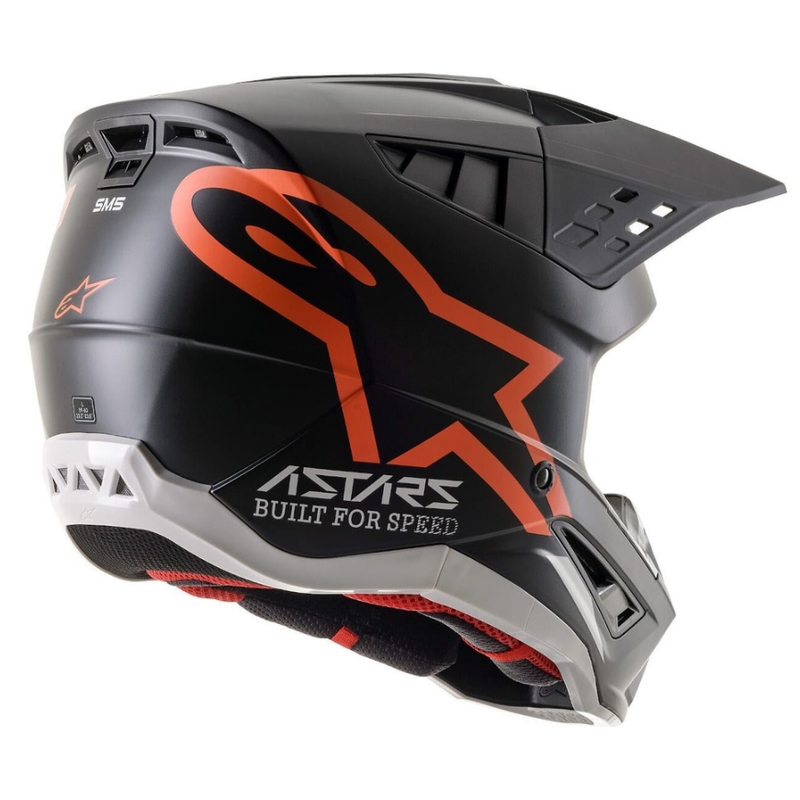 Motokrosová prilba Alpinestars S-M5 Compass čierno-fluorescenčno oranžová