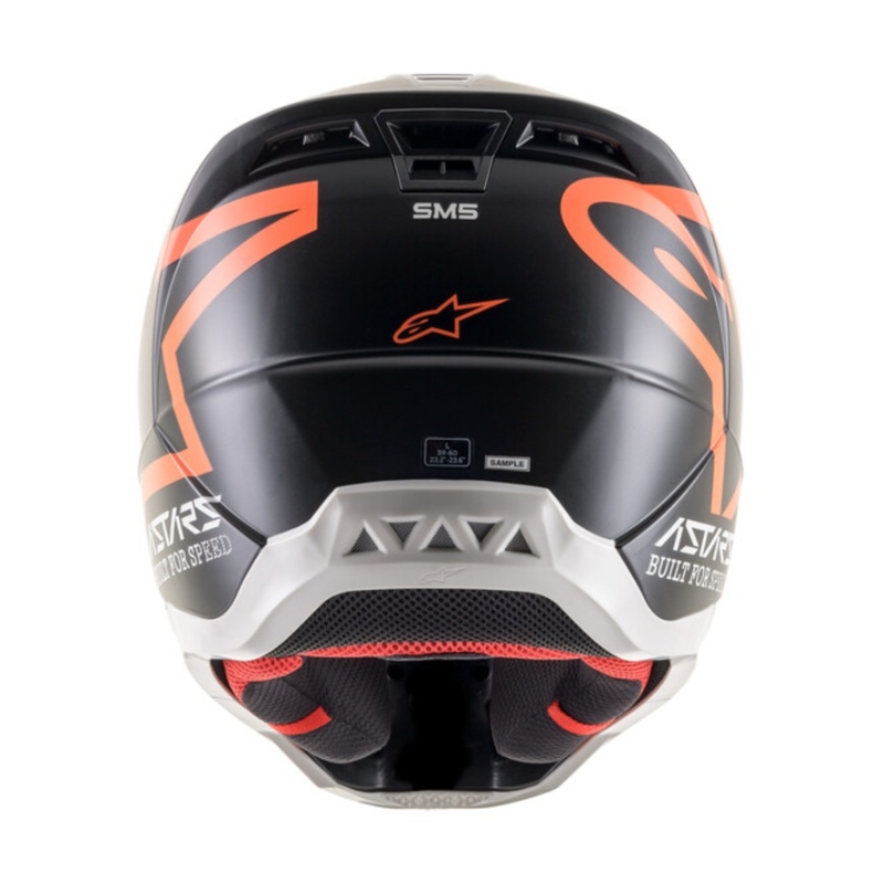 Motokrosová prilba Alpinestars S-M5 Compass čierno-fluorescenčno oranžová