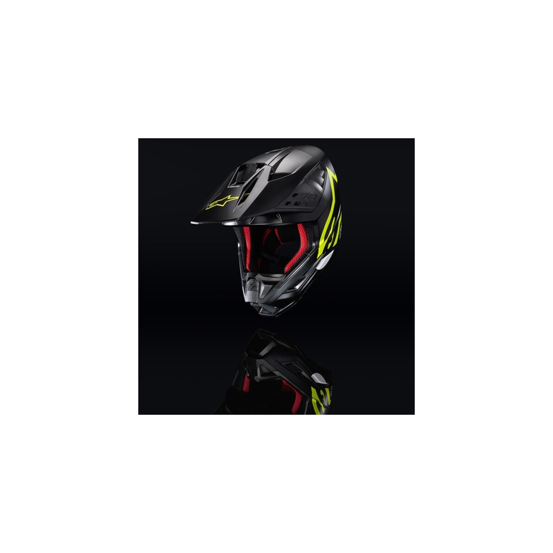 Motokrosová prilba Alpinestars S-M5 Compass čierno-fluorescenčno žltá