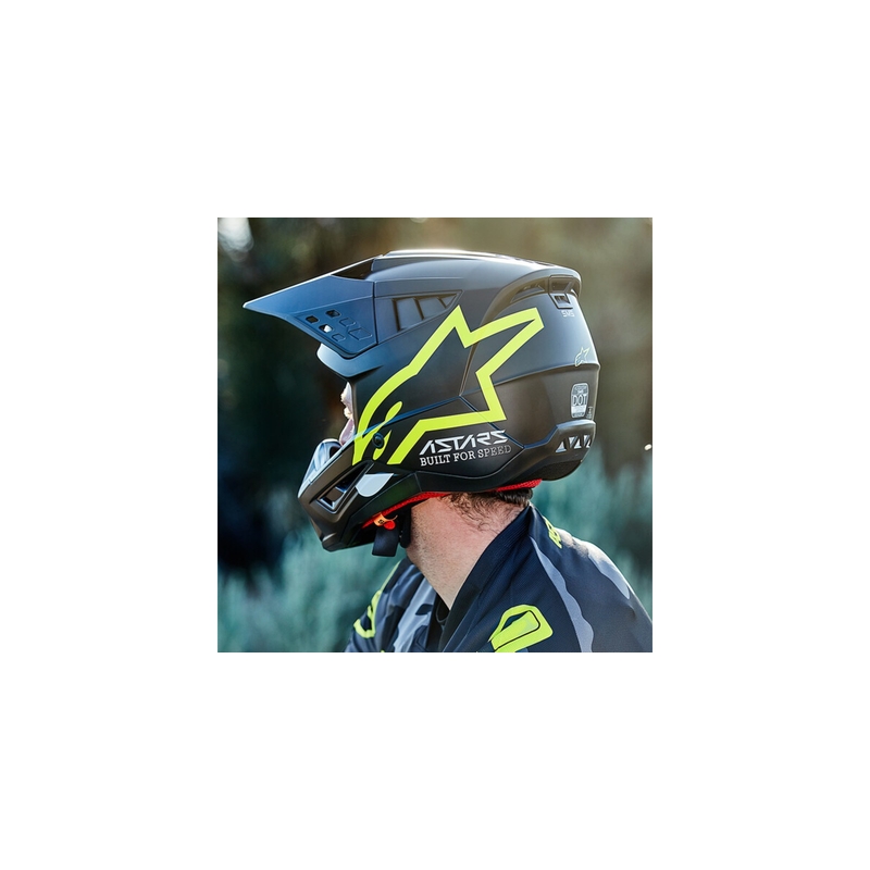 Motokrosová prilba Alpinestars S-M5 Compass čierno-fluorescenčno žltá