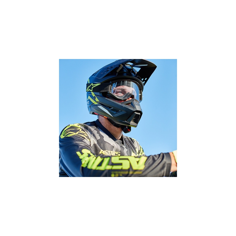 Motokrosová prilba Alpinestars S-M5 Compass čierno-fluorescenčno žltá