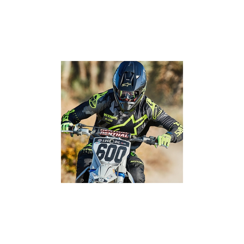 Motokrosová prilba Alpinestars S-M5 Compass čierno-fluorescenčno žltá