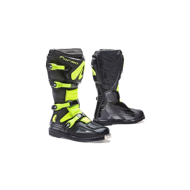 Vysoké čižmy na motocykel Forma Terrain EVO čierno-fluorescenčno žlté