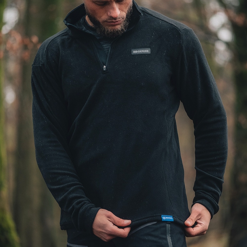 Termovložka do bundy Oxford Advanced Micro Fleece 1/2 Neck čierna