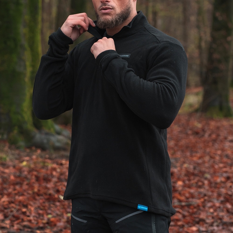 Termovložka do bundy Oxford Advanced Micro Fleece 1/2 Neck čierna