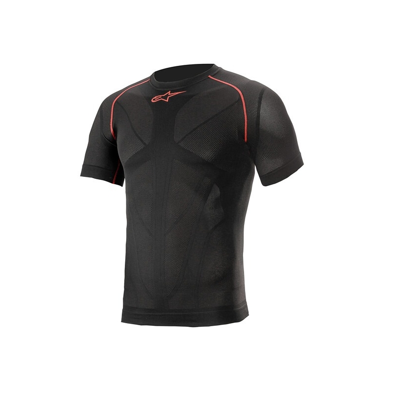 Termo triko s krátkym rukávom Alpinestars Ride Tech Summer čierno-červené