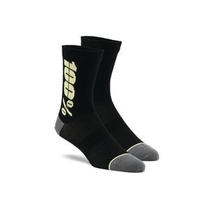Ponožky 100% - USA Rythym Merino Wool čierno-žlté