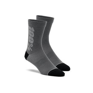 Ponožky 100% - USA Rythym Merino Wool čierno-šedé